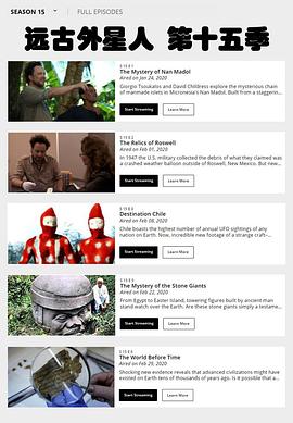 遠(yuǎn)古外星人第十五季(全集)